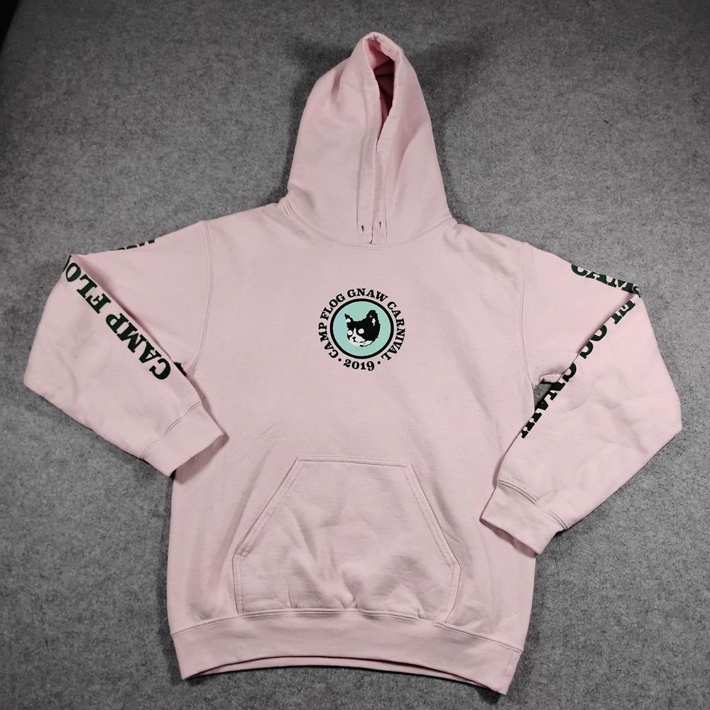 Golf Wang Camp Flog Gnaw 2019 Concert Lineup Hoodie Men Pink Cat Festival S